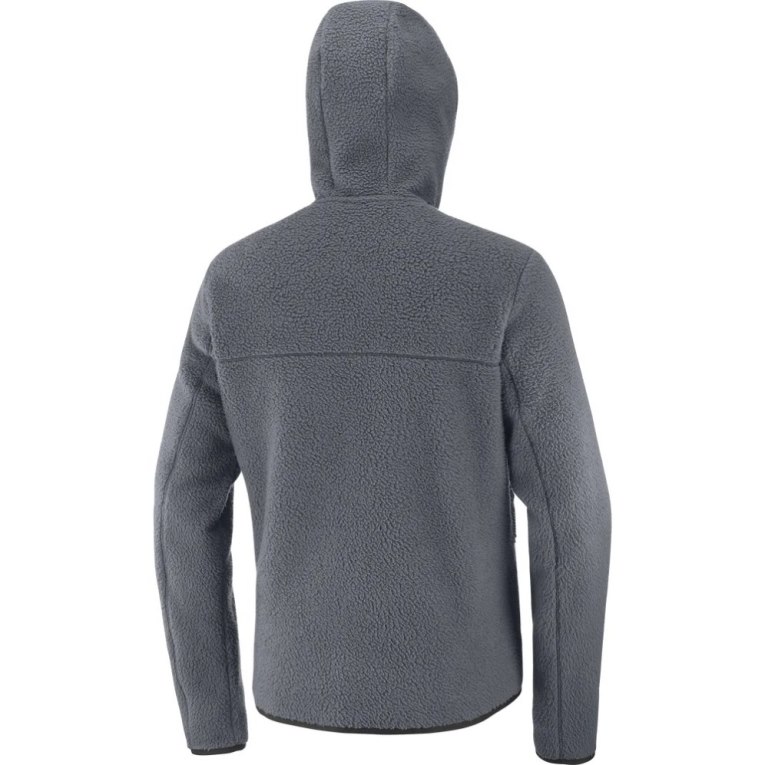 Dark Grey Salomon Essential Warm Teddy Men's Jackets | IE UE7950